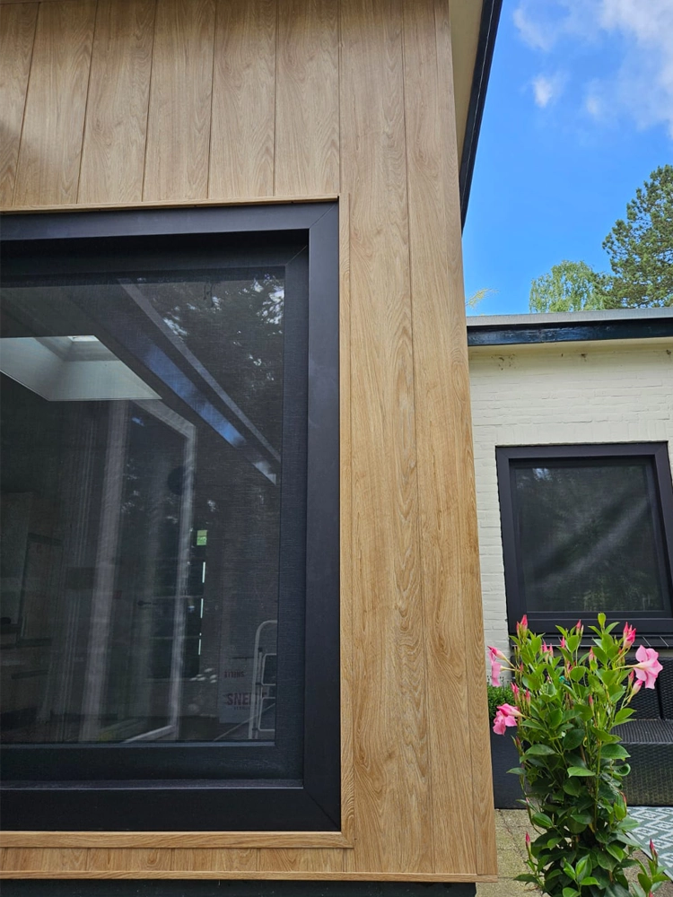 Gevelbekleding bij woning